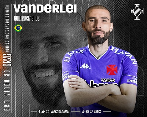 FECHADO - O Vasco anunciou a contratação do goleiro Vanderlei, que rescindiu recentemente com o Grêmio. Aos 37 anos, o defensor chega para assumir a vaga que era de Fernando Miguel, emprestado ao Atlético-GO.