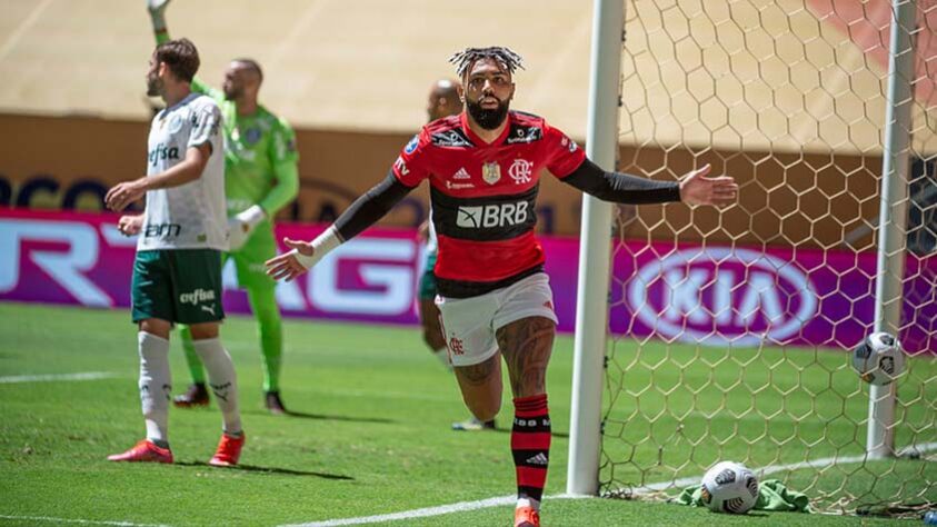 Autor do primeiro gol do Flamengo no título da Supercopa do Brasil 2021, contra o Palmeiras, Gabigol, ou Gabi, chegou a marca de 74 gols marcados pelo Rubro-Negro, e virou o maior goleador do Fla no século 21. Por isso, o LANCE! decidiu trazer todos os artilheiros dos 12 grandes times brasileiros no século. Confira!