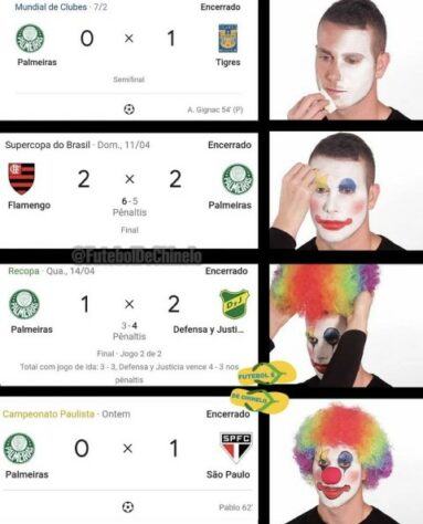 Campeonato Paulista: os melhores memes de Palmeiras 0 x 1 São Paulo, no Allianz Parque