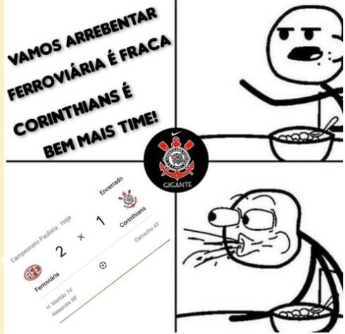 Campeonato Paulista: os melhores memes de Ferroviária 2 x 1 Corinthians