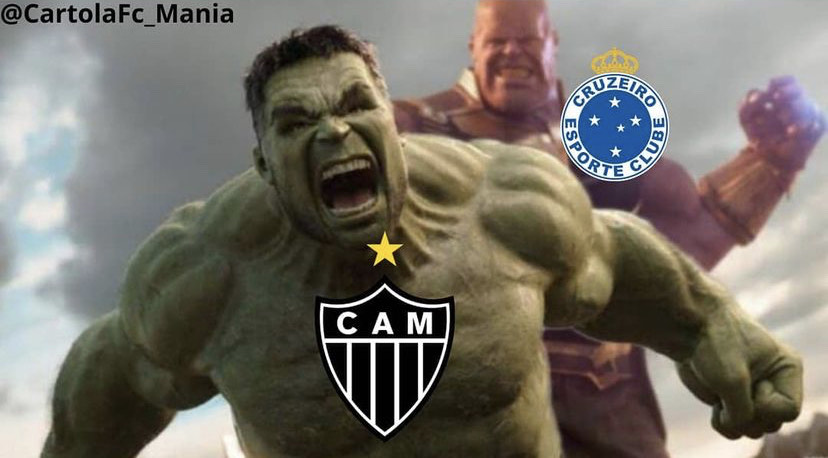 Hulk, expulso após confusão com William Pottker, foi uma das principais vítimas dos cruzeirenses após 1 a 0 pelo Campeonato Mineiro. Veja as provocações! (Por Humor Esportivo)