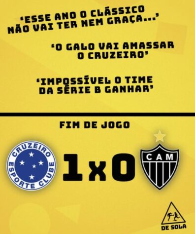 Campeonato Mineiro: os melhores memes de Cruzeiro 1 x 0 Atlético-MG