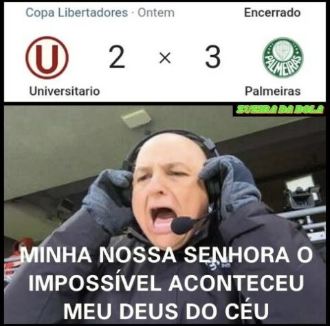 Libertadores da América: os memes de Universitario 2 x 3 Palmeiras