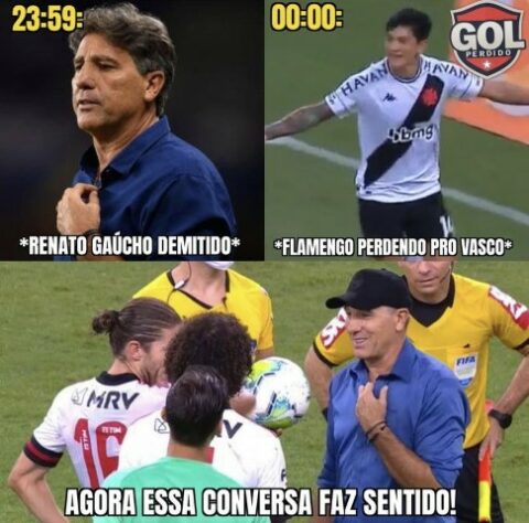 Memes do Clássico dos Milhões: pelo Cariocão 2021, Vasco venceu o Flamengo por 3 a 1 e quebrou tabu de 17 jogos.