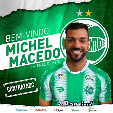 FECHADO - O Juventude anunciou a contratação por empréstimo do lateral direito Michel Macedo, que chega do Corinthians por empréstimo até o final de 2021.