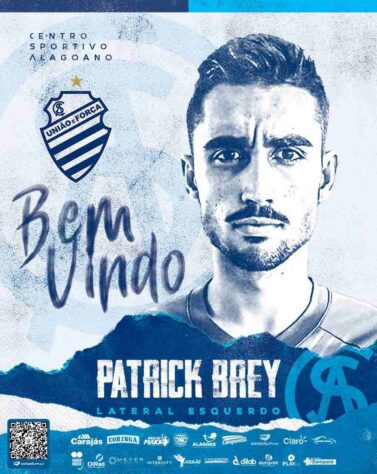 FECHADO - O CSA fechou a contratação do lateral Patrick Brey para a temporada 2021. O atleta já passou por Cruzeiro e Coritiba anteriormente.
