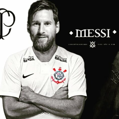 Lionel Messi sendo anunciado pelo Corinthians