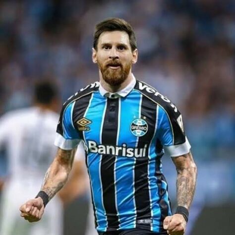 Messi com a camisa do Grêmio