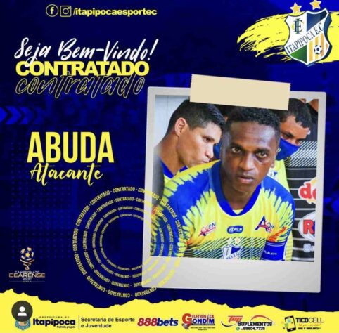 FECHADO - Atacante veterano, Abuda, retorna ao Itapipoca para disputar a Série B do Campeonato Cearense 2021.
