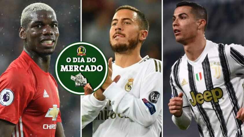 Juventus e Manchester United estudam trocar jogadores para a próxima temporada. Um técnico que já trabalhou com Hazard quer contar com o belga em negócio considerado ousado. Tudo isso e muito mais no Dia do Mercado de quarta-feira.