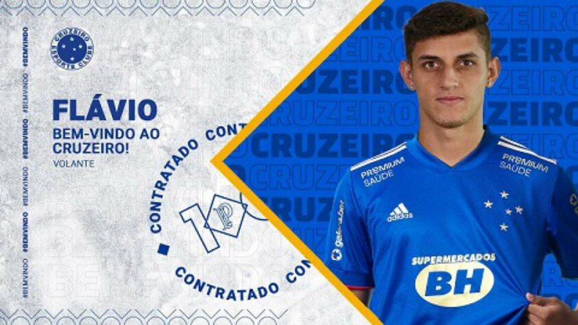 FECHADO - O Cruzeiro concretizou nesta quinta-feira, 20 de maio, a contratação do volante Flávio, que estava no América-MG. O atleta de 20 anos chega ao clube por empréstimo até o fim do Campeonato Brasileiro Série B.  Jovem promissor, Flávio, que é natural de Salinas-MG, se destacou nas categorias de base do América-MG. O volante foi promovido ao time profissional em 2019 por Felipe Conceição, hoje treinador do Cruzeiro, à época técnico do time americano. Desde então, Flávio fez 45 jogos e participou do acesso da equipe à Série A do futebol nacional deste ano.