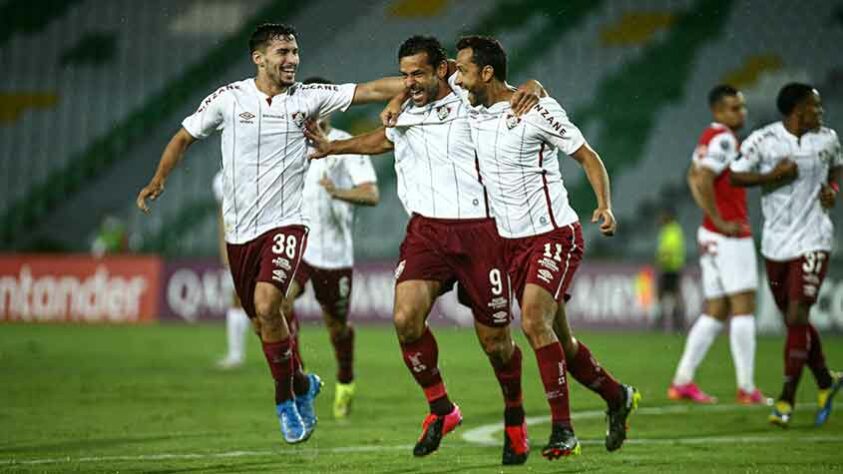 28/04/2021 - Na partida seguinte da competição, mais um show de Fred, que fez os dois gols da sofrida vitória por 2 a 1 na Colômbia, contra o Independiente Santa Fe.