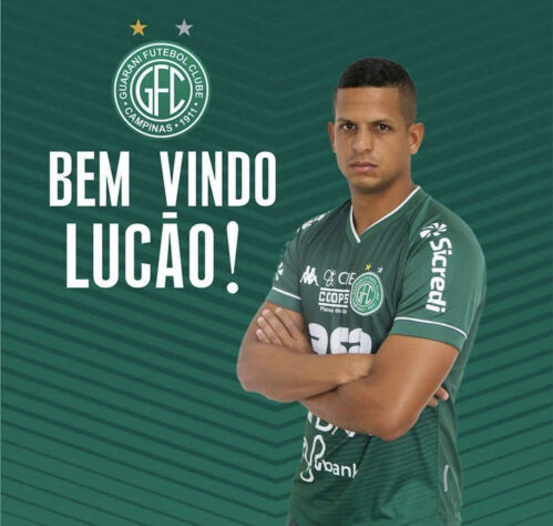 FECHADO - Artilheiro do CRB em 2021 e em grande momento na carreira, o atacante Lucão vem passando por um grande momento na temporada e já tem novo desafio esse ano. O jogador, com passagem pelo Goiás, assinou com o Guarani para a disputa da Série B do Campeonato Brasileiro.
