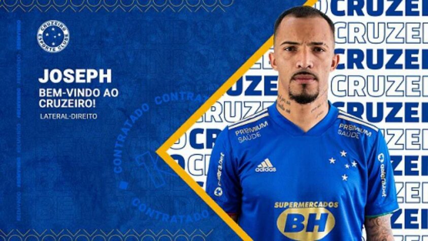 FECHADO - O Cruzeiro acertou nesta quarta-feira, 19 de maio, a chegada de Joseph para reforçar o elenco da equipe cinco estrelas. Com 26 anos, o atleta, que tem seus direitos vinculados ao Capivariano-SP, desembarca na Toca da Raposa 2 com contrato de empréstimo até o fim do Campeonato Brasileiro Série B.