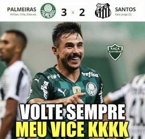 Paulistão 2021 (06/05/2021): pela 11ª rodada da primeira fase do Campeonato Estadual, o Palmeiras venceu o Santos por 3 a 2 e os palmeirenses tiraram sarro do rival novamente.
