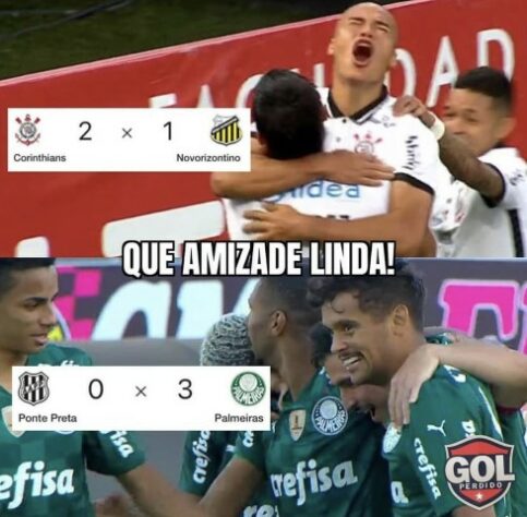 Campeonato Paulista - Torcedores brincam com 'mãozinha' do Corinthians em classificação do Palmeiras