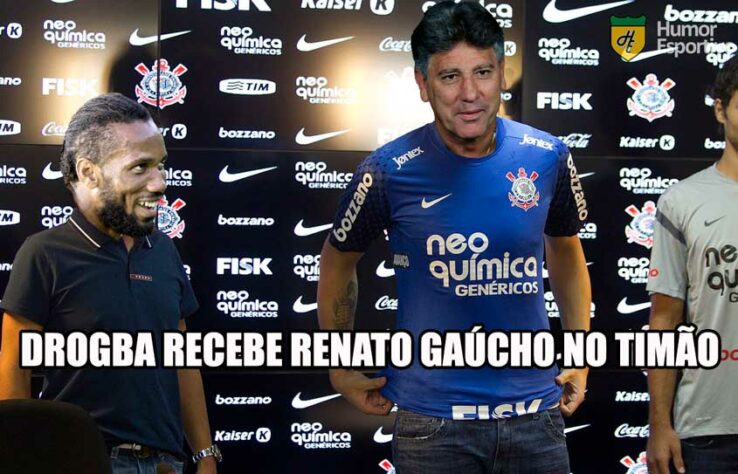 A confirmação do fim das negociações entre as duas partes na noite desta quinta-feira fez com que os rivais do Corinthians fizessem piadas e relembrassem o "caso Drogba". Veja na galeria! (Por Humor Esportivo)