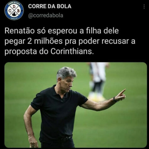 Renato Gaúcho não acerta com o Corinthians e fato vira meme nas redes sociais