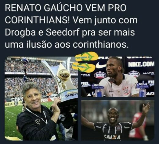 Renato Gaúcho não acerta com o Corinthians e fato vira meme nas redes sociais