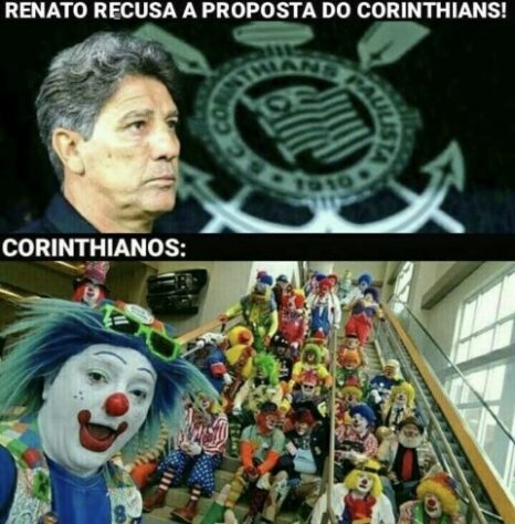 Renato Gaúcho não acerta com o Corinthians e fato vira meme nas redes sociais