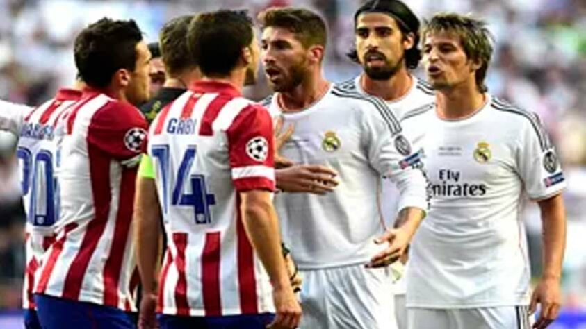 O confronto entre os rivais de Madrid começou com gol de Godín, para o Atlético, aos 36 minutos de jogo. O empate do Real chegou apenas no minuto 93 da partida, com gol de Sergio Ramos. Na prorrogação, os merengues marcaram três vezes com Bale, Marcelo e Cristiano Ronaldo.