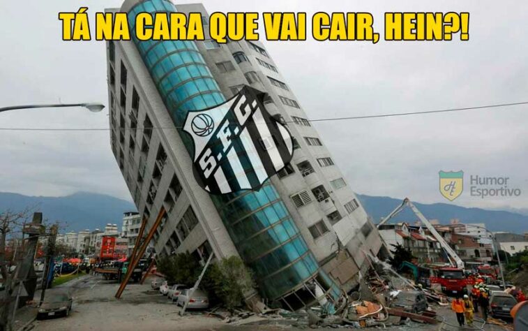 Com a derrota por 3 a 2 para o Palmeiras, o Peixe terá uma disputa direta com o São Bento para tentar fugir da degola. Possível queda insipirou brincadeiras nas redes. Confira! (Por Humor Esportivo)