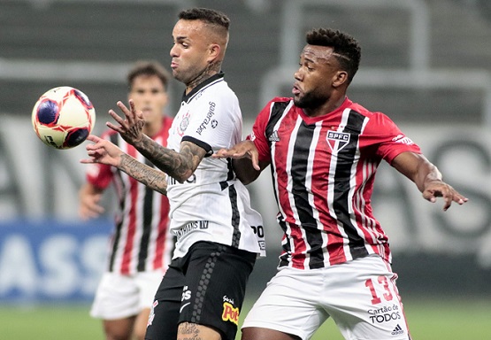 02/05/2021 - Corinthians 2 x 2 São Paulo - 10ª rodada da fase de grupos do Paulistão. Gols: Luan e Gustavo Silva (COR)/Miranda e Luciano (SAO)