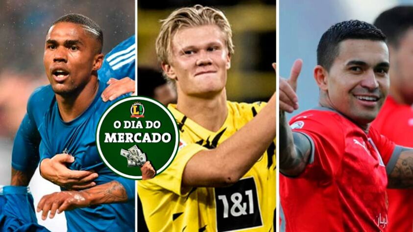 O sábado foi movimentado no mercado da bola. O caso Dudu teve um final feliz para o Palmeiras, o empresário de Douglas Costa disse em que pé está as negociações com o Grêmio e o CEO do Borussia Dortmund falou sobre a saída de Haaland. Essas e outras notícias você confere na galeria do LANCE! sobre o Dia do Mercado.