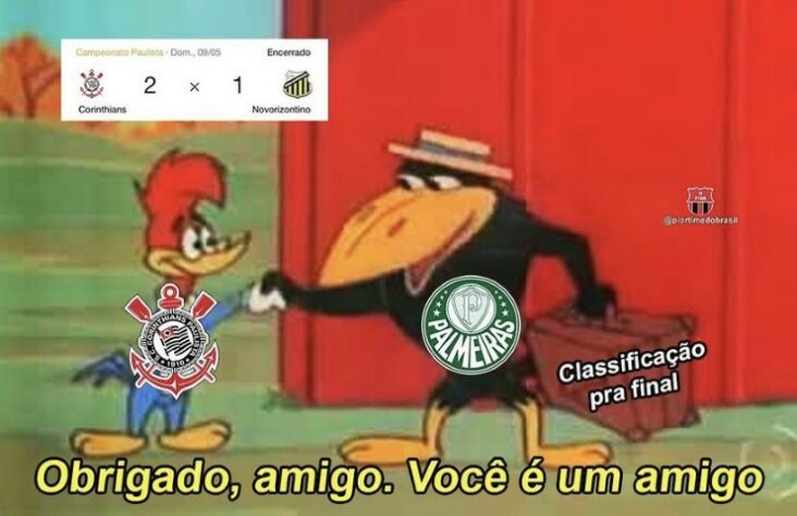 Corinthians x Palmeiras - Semifinais do Campeonato Paulista 2021. Após ajudar o rival a se classificar para fase mata-mata da competição estadual, o Corinthians acabou sendo eliminado no mata-mata após derrota por 2 a 0 em casa