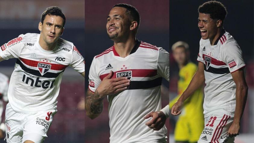 O São Paulo venceu o Campeonato Paulista e teve também o melhor ataque da competição, com 38 gols marcados. Veja os jogadores que marcaram no estadual, sem contar os gols contra.