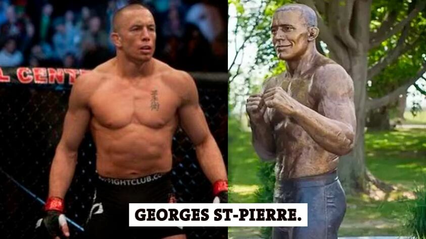 Lenda do UFC, o aposentado lutador Georges St-Pierre recebeu uma estátua como homenagem em sua cidade natal, St-Isidore, no estado de Quebec, no Canadá. Alguns internautas nas redes sociais apontaram uma semelhança entre a estátua e o ex-presidente americano, Barack Obama. Essa não é a primeira vez que uma escultura de um esportista é contestada. Relembre outras obras! (Por Humor Esportivo)