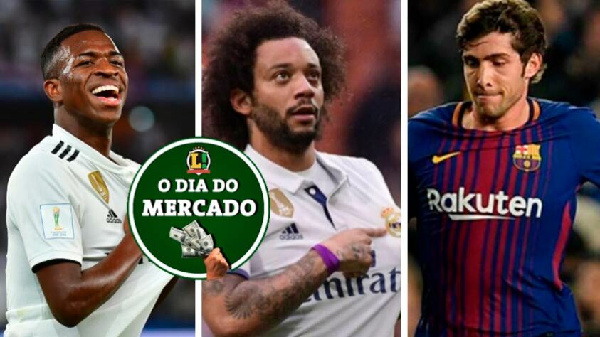 O mercado da bola foi agitado neste final de semana. Com a chegada de Ancelotti para comandar a equipe, o Real Madrid definiu o futuro de Vinicius Júnior. Além dele, o brasileiro Marcelo também pode ter outros planos nos Merengues. Enquanto isso, a pedido de Guardiola, Barcelona e Manchester City podem promover uma grande troca entre atletas. Veja o resumo do mercado: