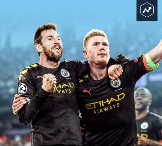 Já imaginaram essa dupla? Lionel Messi e De Bruyne seria o terror para qualquer adversário