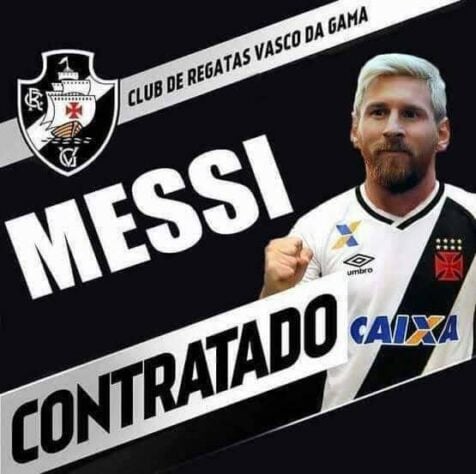 Anúncio do acerto de Lionel Messi com o Vasco da Gama