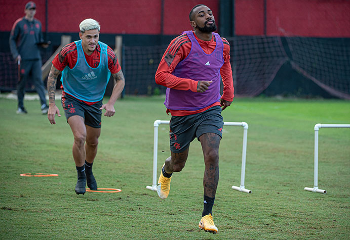 Imagens do último treino de Gerson pelo Flamengo.