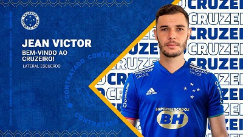 FECHADO - O Cruzeiro confirmou a chegada do lateral-esquerdo Jean Victor para reforçar o plantel cinco estrelas. Com 26 anos, o atleta, que estava no Boavista-RJ, assina com a Raposa até o fim do Campeonato Brasileiro Série B.