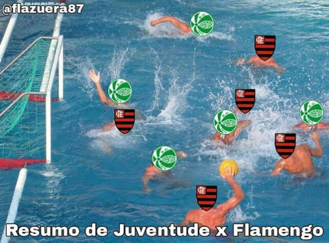 Com campo encharcado, equipe rubro-negra perdeu por 1 a 0 no Alfredo Jaconi e acabou virando piada nas redes. Confira! (Por Humor Esportivo)