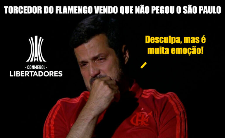 Definição do chaveamento da competição foi realizada nesta terça-feira. Reencontro de Rogério Ceni e Flamengo com Sebastian Beccacece (algoz de 2020 quando dirigia o Racing) foi um dos destaques dos memes. Confira! (Por Humor Esportivo)