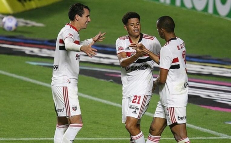  São Paulo: 17º colocado na 6º rodada do Brasileirão de 2021 com 3 pontos.