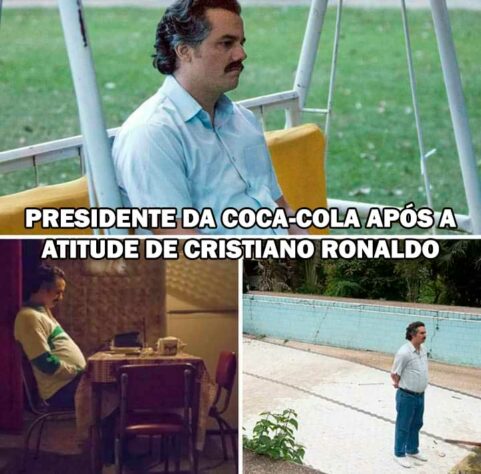 Torcedores fazem memes com Cristiano Ronaldo e Coca-Cola em coletiva da Eurocopa