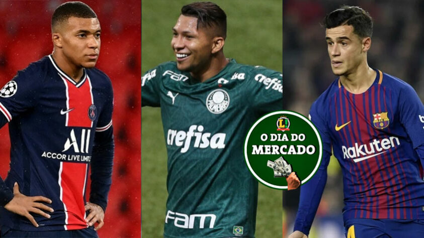 O final de semana no mercado da bola começou quente. Na Europa, o Real Madrid segue discutindo a quantia que deve oferecer ao PSG por Mbappé. Já Coutinho pode voltar à Itália. No Brasil, o Palmeiras recebeu uma proposta por Rony. Veja essas e outras negociações do vaivém na galeria do LANCE!