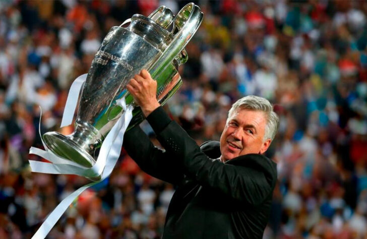 1º lugar: Carlo Ancelotti. O técnico italiano é o maior vencedor da Champions com as conquistas nas temporadas 2002/03 (Milan), 2006/07 (Milan), 2013/14 (Real Madrid) e 2021/22 (Real Madrid).