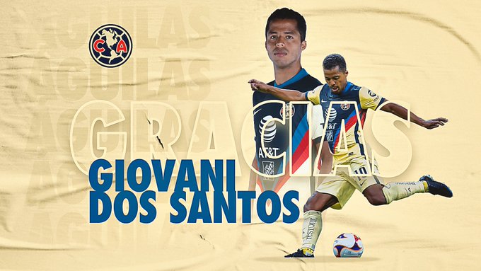 FECHADO - Fim da linha para Giovani dos Santos no América do México. O clube anunciou a saída do atleta pelas redes sociais. Contratado a peso de ouro, o meia-atacante não conseguiu render o que todos esperavam, e o tão sonhado protagonismo não aconteceu.