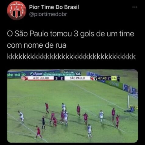 Copa do Brasil: os melhores memes de 4 de Julho 3 x 2 São Paulo