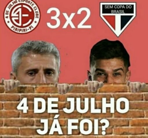 Copa do Brasil: os melhores memes de 4 de Julho 3 x 2 São Paulo