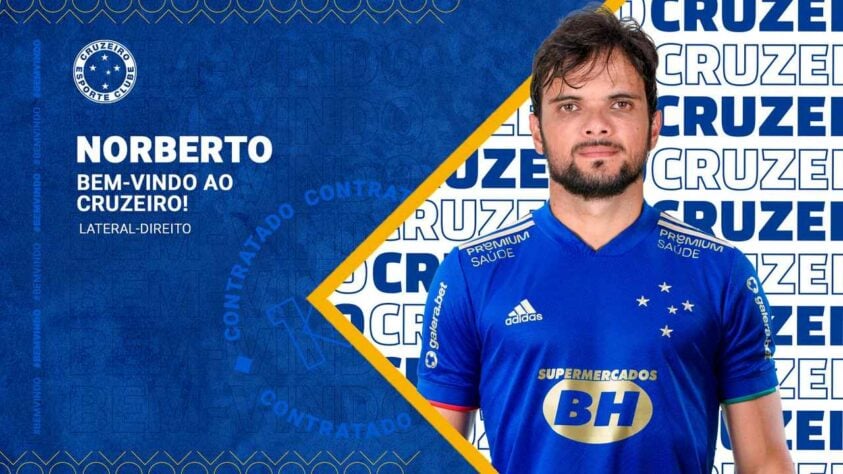 FECHADO - O Cruzeiro fechou a contratação do lateral Norberto para a Série B 2021. O jogador que estava no CSA chega para reforçar a Raposa a subir para a Série A do Brasileirão.
