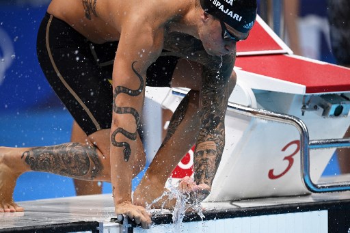 Às 7h, Pedro Spajari (foto) e Gabriel Santos disputam as Eliminatórias dos 100m livre da natação. 