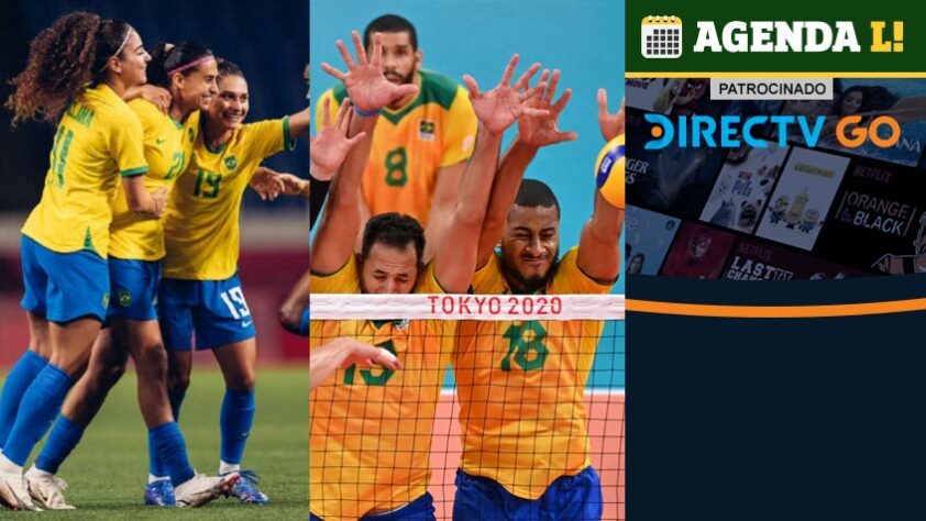 Entre a noite desta quinta e a manhã de sexta, o Brasil tem compromissos no vôlei, vôlei de praia, futebol, natação, atletismo e muito mais. Confira a agenda completa, sempre no horário de Brasília. 