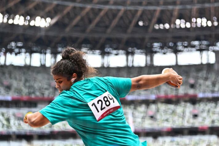 No lançamento de disco, a brasileira Izabela Rodrigues conseguiu uma vaga na final e disputará medalha em Tóquio. 