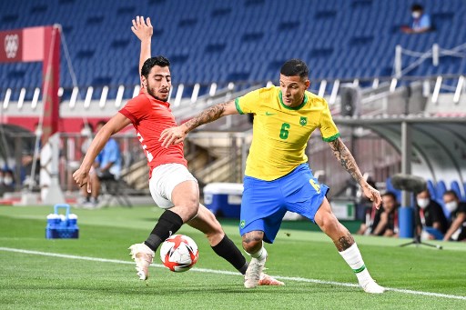 Egito - A equipe africana conseguiu impedir o ataque do Brasil nos primeiros minutos, mas não suportou a qualidade dos atletas brasileiros. Ofensivamente, equipe de Shawky Gharib não conseguiu produzir